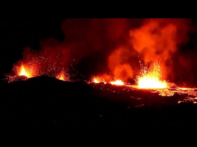 Volcano erupts in Iceland's Reykjanes, lava reaches fishing town