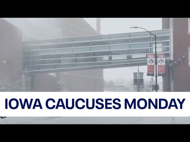 Iowa caucuses set for Monday despite wintry weather conditions