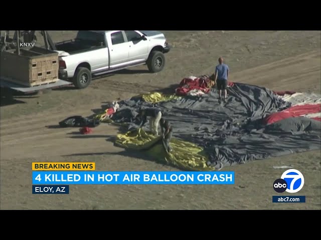 4 killed when hot-air balloon crashes in Arizona desert