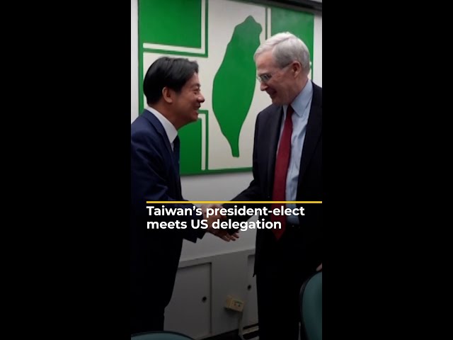 Taiwan's president-elect meets US delegation | AJ #shorts