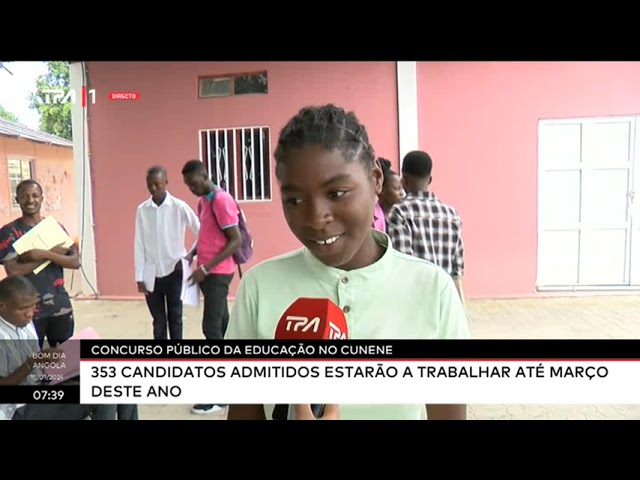 Concurso Público da Educação no Cunene -353 Candidatos admitidos estarão a trabalhar março deste ano