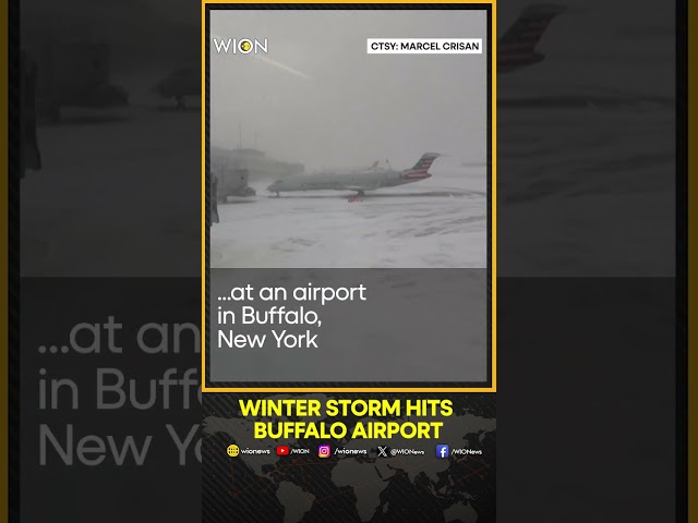 Winter storm hits Buffalo airport amid travel disruptions | WION Shorts