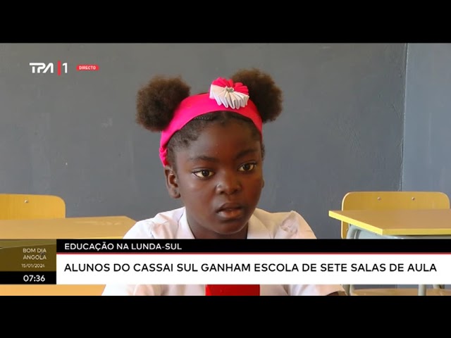 Educação na Lunda-Sul - Alunos do Cassai Sul ganham escola de sete salas de aula