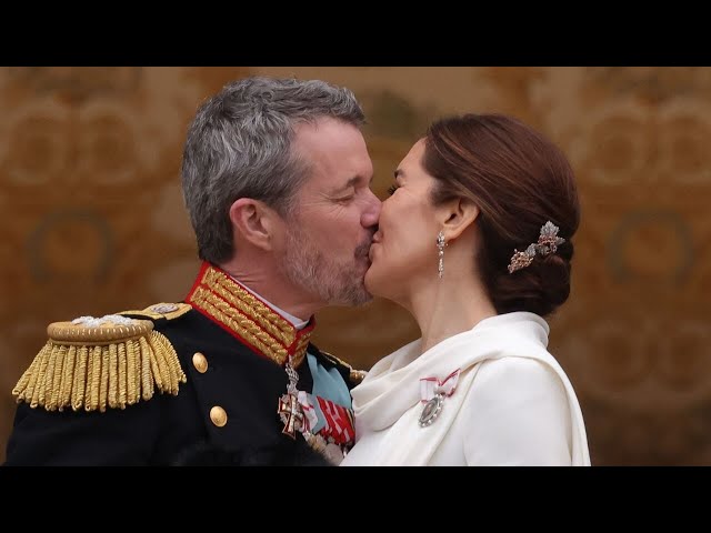 ⁣King Frederik and Queen Mary seals the deal 'with a kiss'