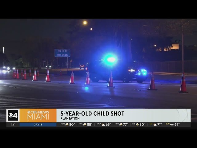 Child grazed in the head by bullet in Plantation shooting