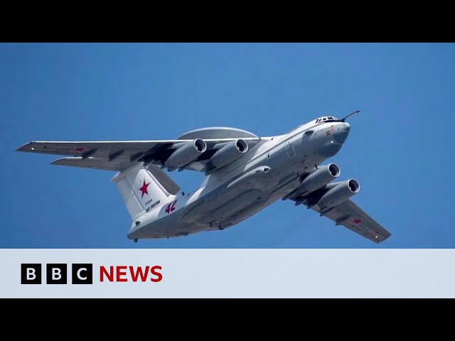 Ukraine says it shot down Russian A-50 spy plane | BBC News