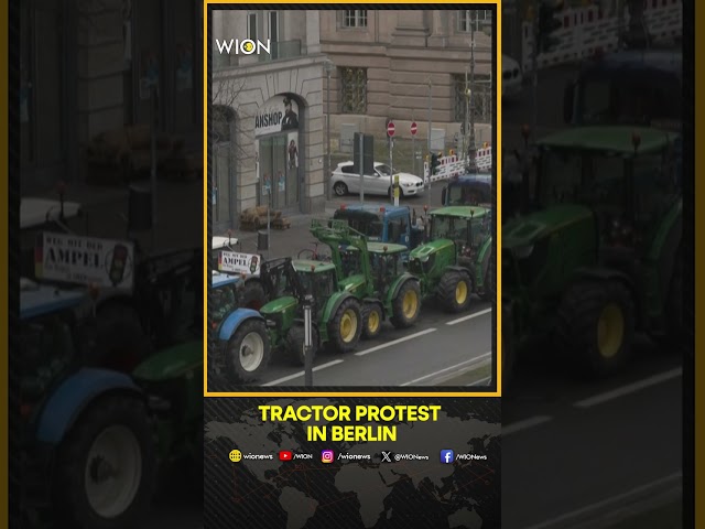 German farmers arrive in Berlin for tractor protest | WION Shorts