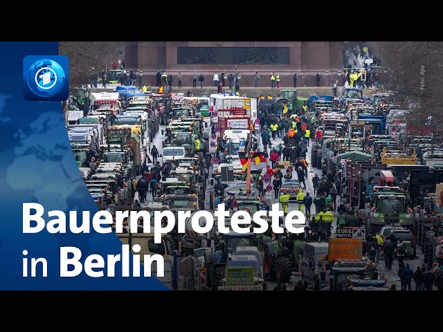 Abschluss der Protestwoche: Bauernproteste in Berlin