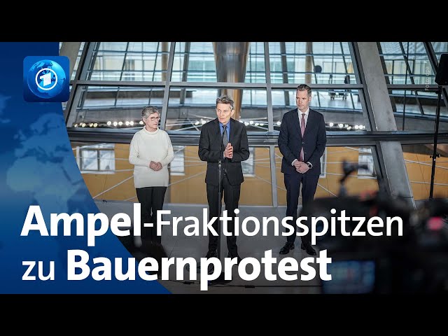 Bauernproteste: Ampel-Fraktionsspitzen nach Treffen mit Landwirtschaftsverbänden