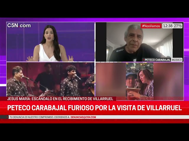 ESCÁNDALO en el RECIBIMIENTO de VILLAROEL en JESÚS MARÍA: MANO A MANO CON "PETECO" CARABAJ