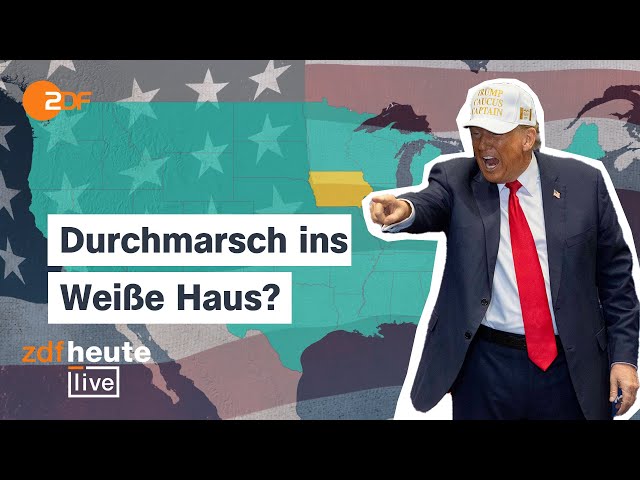 Start ins US-Wahljahr: Ex-Präsident Trump gegen Haley und DeSantis in Iowa | ZDF heute live