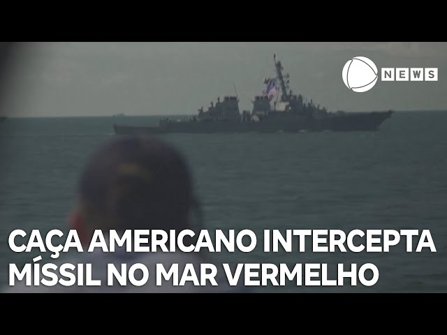 Caça americano intercepta míssil no Mar Vermelho