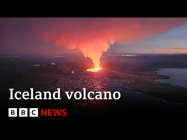 Iceland volcano: Lava flows destroy homes following eruption | BBC News