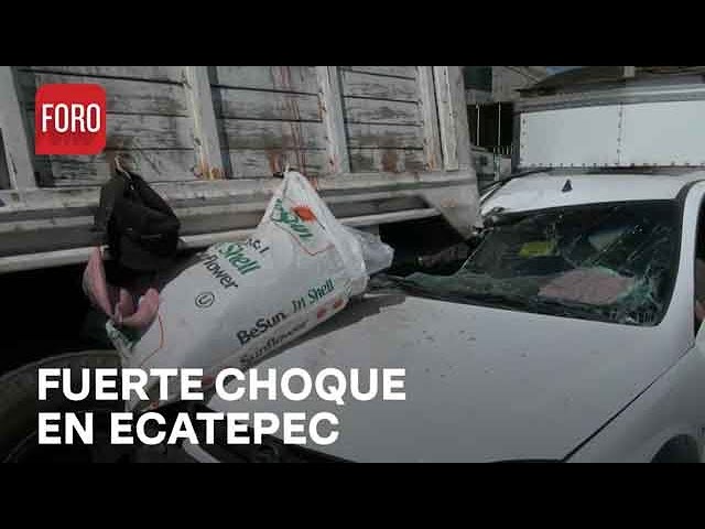 Ecatepec: Se registra fuerte choque en Avenida Central - Paralelo 23