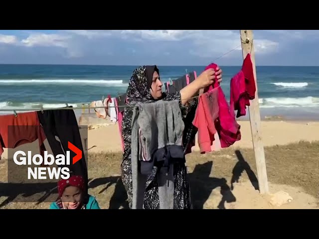 Israel-Hamas: Facing water shortages, Gaza residents turn to sea