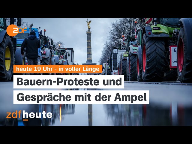 heute 19 Uhr vom 15.01.2024 Abschluss der Bauernproteste, Krankenhäusern droht Insolvenz, US-Vorwahl