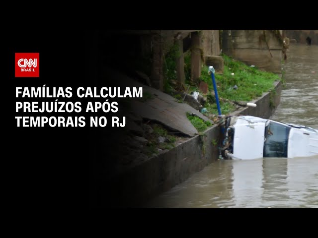 Famílias calculam prejuízos após temporais no RJ | CNN PRIME TIME