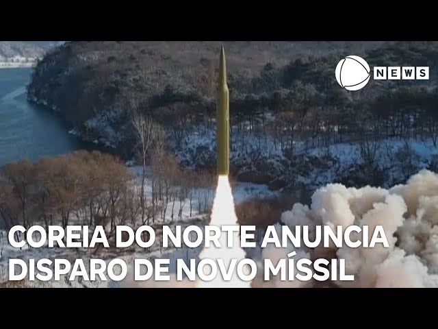 ⁣Coreia do Norte anuncia disparo de novo tipo de míssil