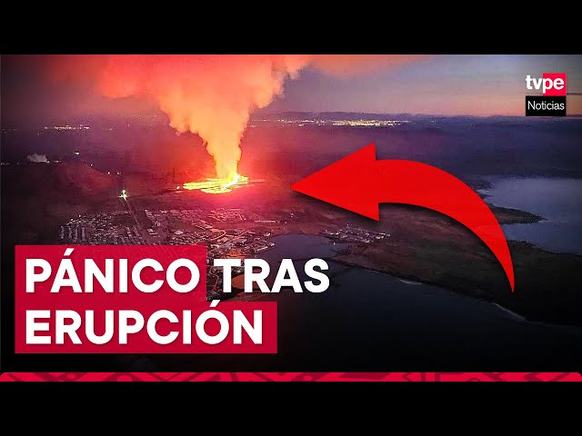 Islandia: volcán erupciona y causa pánico en la población