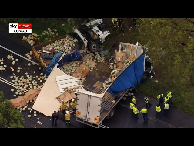 Two men injured after truck crash in Sydney