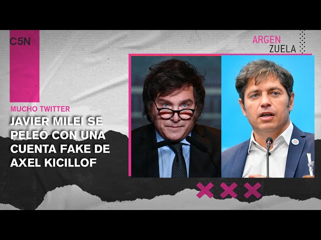 JAVIER MILEI le RESPONDIÓ a una CUENTA FALSA de AXEL KICILLOF