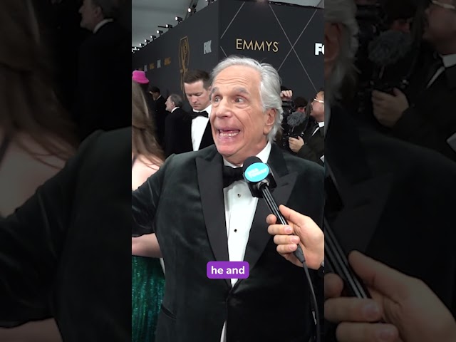 Watch Henry Winkler surprise Kieran Culkin on the Emmys red carpet #Shorts