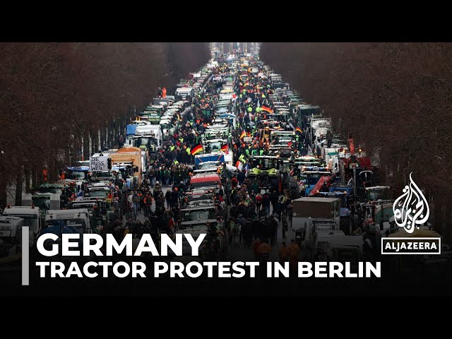 Thousands of tractors block Berlin traffic over plans to end diesel subsidy