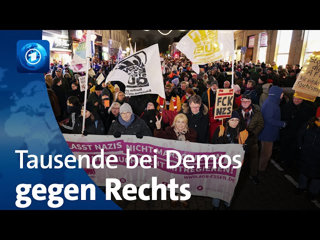 ⁣Tausende Menschen bei Demonstrationen gegen Rechts