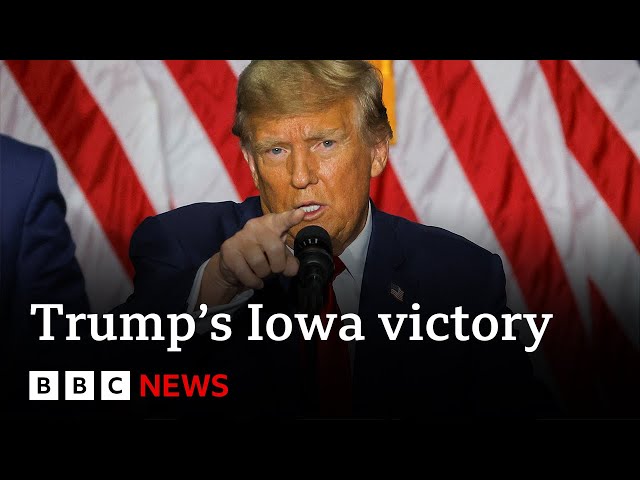 Donald Trump wins Iowa caucuses | BBC News