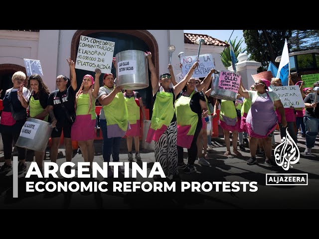 State workers protests against President Javier Milei’s economic reforms