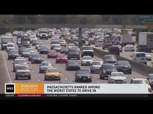 Massachusetts ranked among worst states to drive in