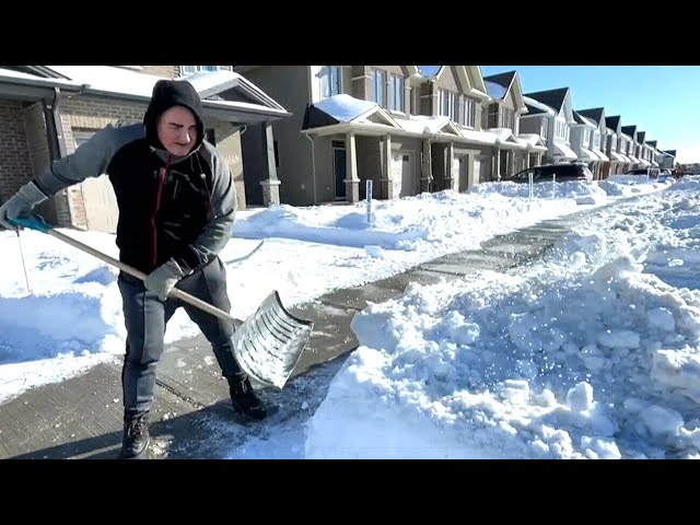 Two people die after shovelling heavy, wet snow in Ontario | Officials issue safety warnings