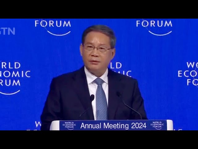 Chinese Premier Li Qiang delivers speech in Davos