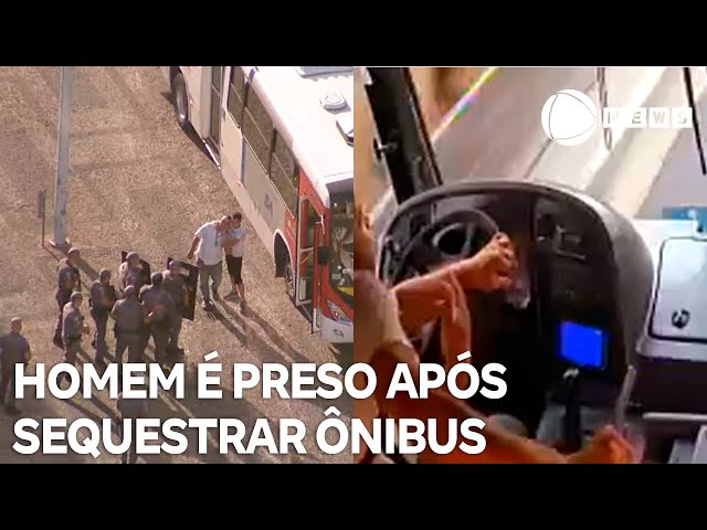 Ônibus é sequestrado e motorista feito refém em Santo André