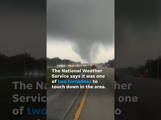 Tornado darkens Florida sky near Interstate 95, captured in dramatic video #Shorts