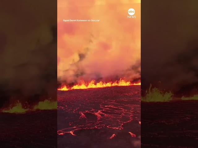 Volcano in Iceland erupts for second time in less than a month