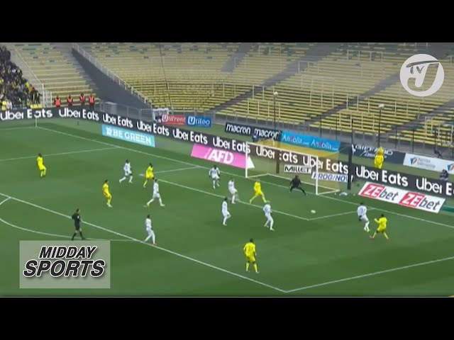 Reggae Boyz Shamar Nicholson Scores in French League | TVJ Midday Sports News