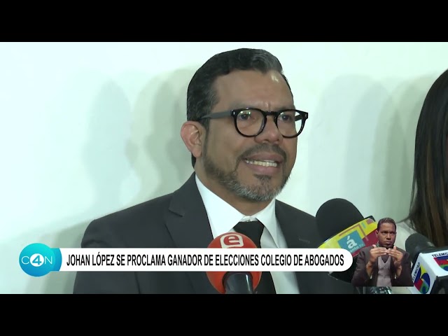 Johan López se declara ganador de elecciones Colegio de Abogado