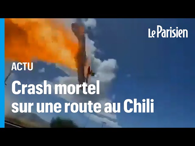 Chili : les images impressionnantes du crash d'un avion luttant contre un feu de forêt