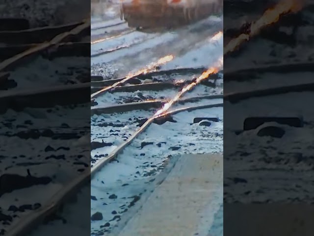 Chicago train tracks lit on fire amid extreme cold