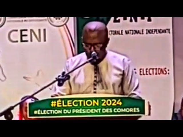 Vote2024 la CENI declare Azali vainqueur de l'élection aux Comores avec 62,97% |  Al comorya