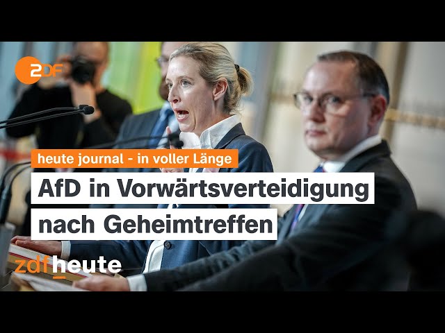 heute journal vom 16.01.2024 AfD nach Geheimtreffen, Lage im Roten Meer, Weltwirtschaftsforum Davos