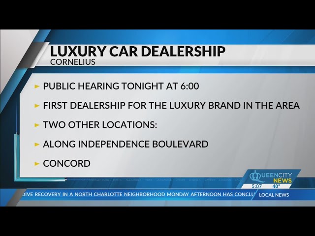 Luxury car dealership could come to Cornelius