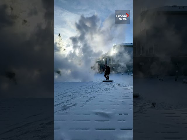 Making the most of Alberta’s polar vortex with some unique winter tricks ❄