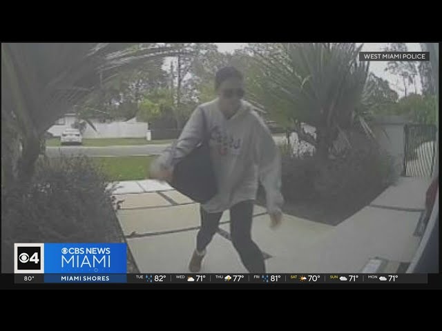 West Miami Police release video of suspected serial porch pirate