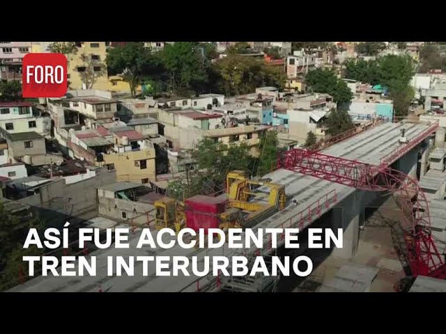 Accidente en tren interurbano: Así fue la caída de una dovela en Álvaro Obregón - Las Noticias