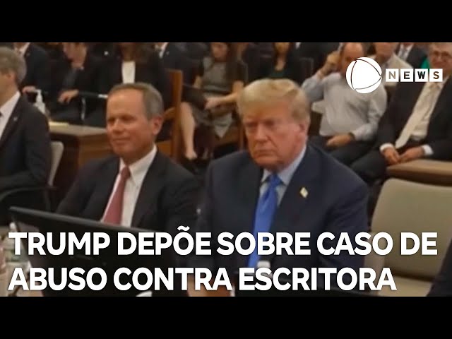 Trump depõe sobre caso de abuso contra escritora um dia após vitória em Iowa