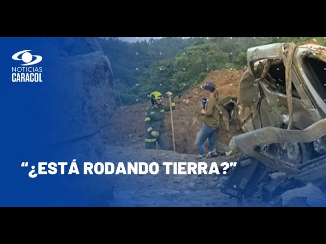 Leve caída de tierra causó susto durante labores de rescate tras derrumbe en Chocó