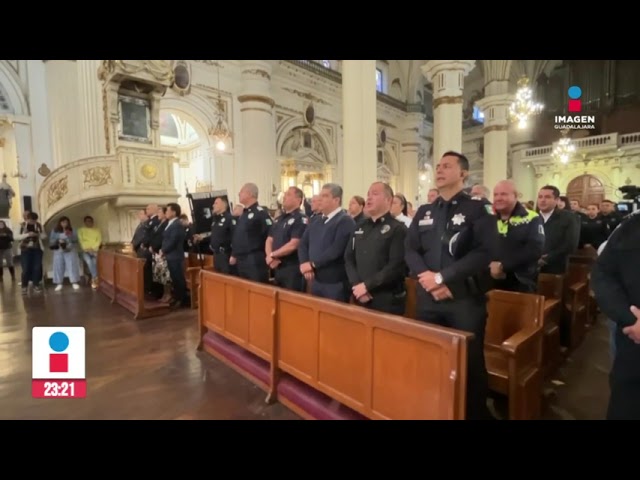 Celebran Día del Policía con misa en la catedral | Imagen Noticias GDL con Rey Suárez