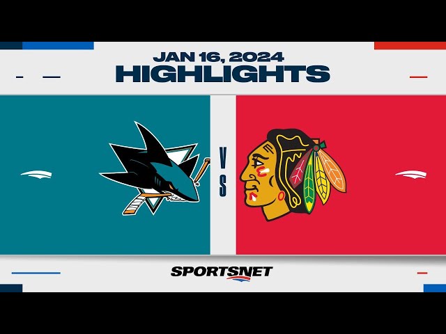 NHL Highlights | Sharks vs. Blackhawks - January 16, 2024